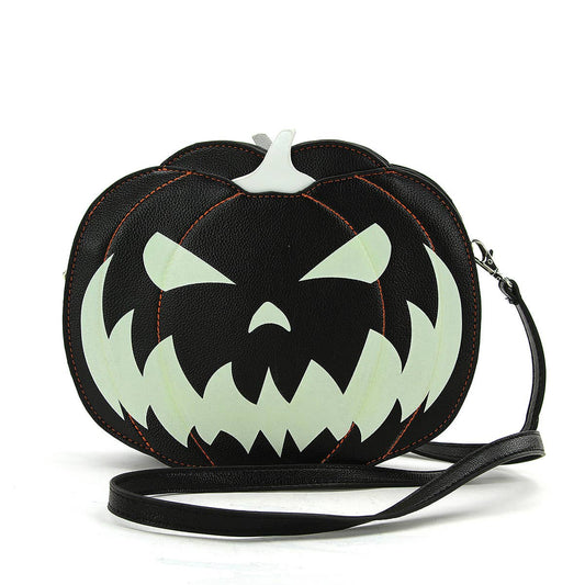 Glow in the Dark Jack-O-Lantern Crossbody Bag-0