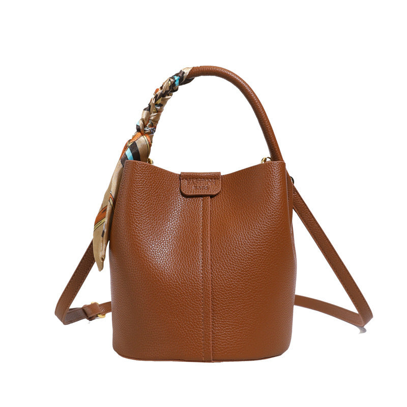 Korean Style Scarf Hand-carrying Combination Bucket Bag