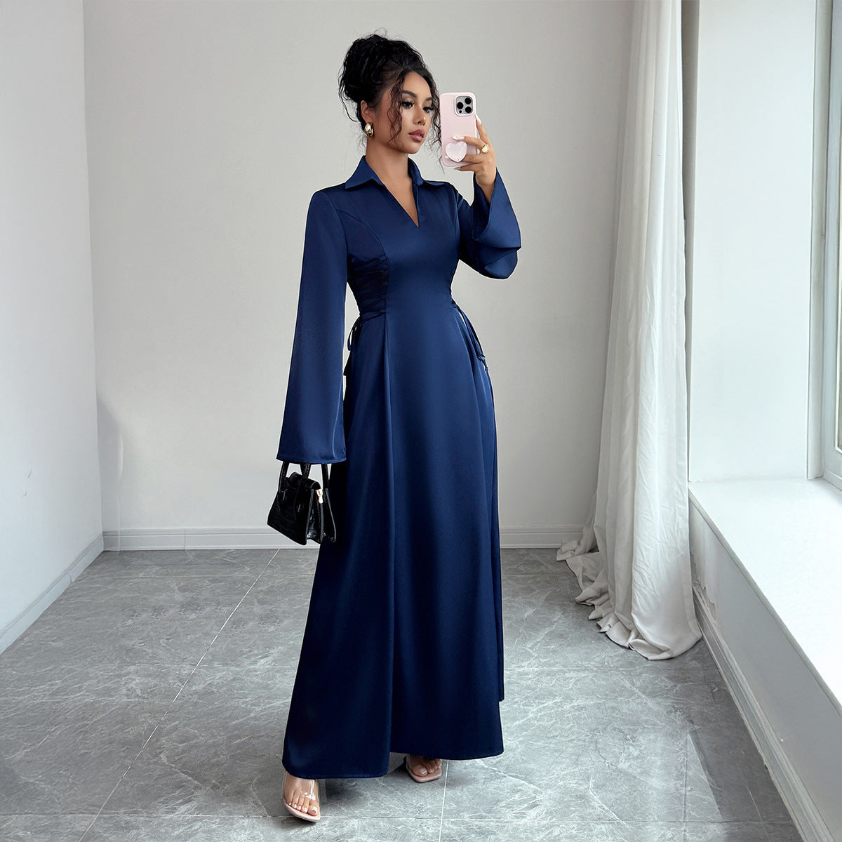 Elegant Casual Style Long Sleeve Dress