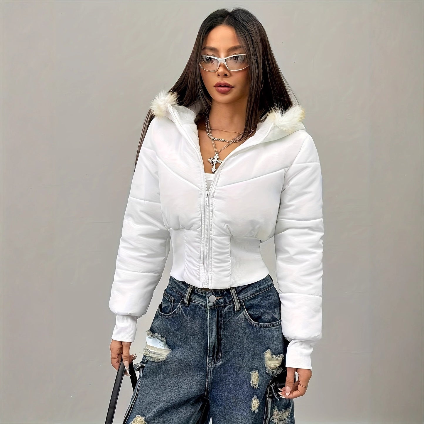 Autumn And Winter Fleece-lined Thin Thermal Slim Fit