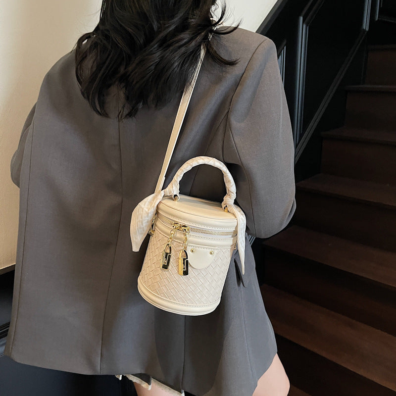 High-grade Stitching Fashion Rhombus Trendy Casual Simple Shoulder Messenger Bag