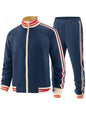 Men's Casual Sports Suit Color Matching Two-piece Set
