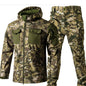 Autumn And Winter Fleece-lined Soft Shell Beetle Shell Jacket Suit