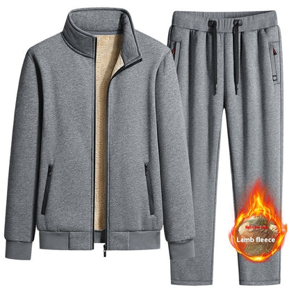 Cotton Winter Fleece Men's Casual Lambswool Plus Size