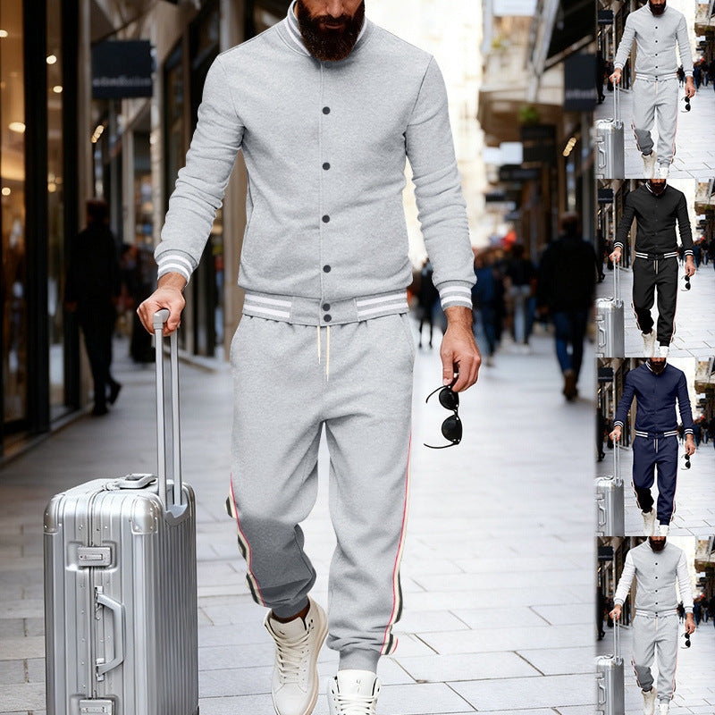 Striped Tapered Pants Two-piece Set American Casual Sportswear