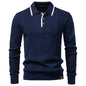 Men's Sweater Lapel Zipper Knitted Sweater