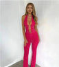 Lash Rope Lace Up Slim Fit Jumpsuit See-through