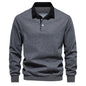 Men's Fashion Casual Versatile Long Sleeves Polo Collar Sweater