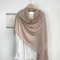 Monochrome Long Scarf Warm Shawl Solid Color Casual Scarf
