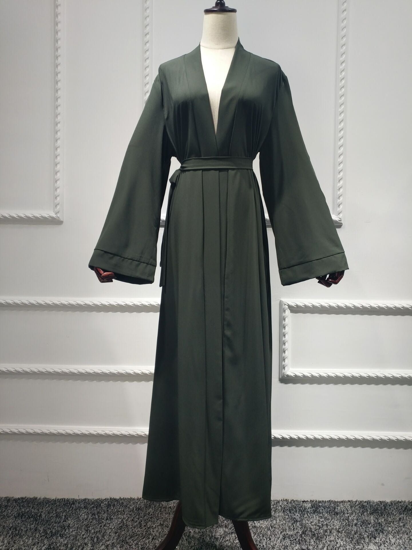 Dubai Robe Solid Cardigan Dress