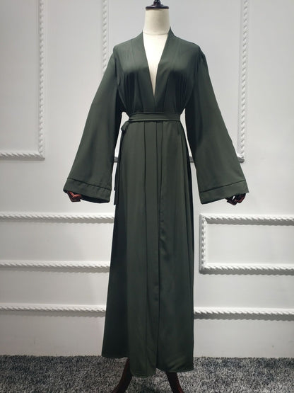Dubai Robe Solid Cardigan Dress