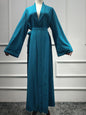 Dubai Robe Solid Cardigan Dress