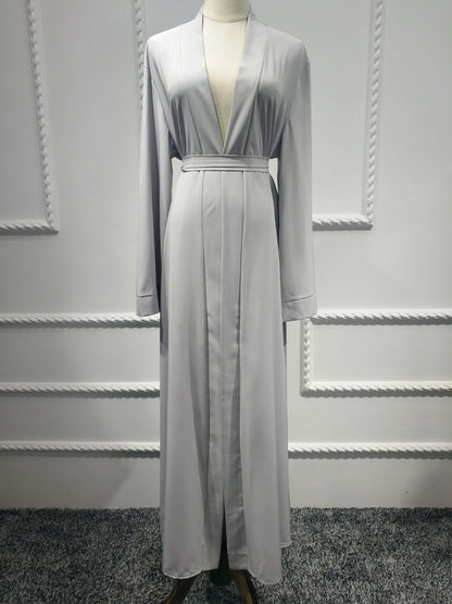 Dubai Robe Solid Cardigan Dress