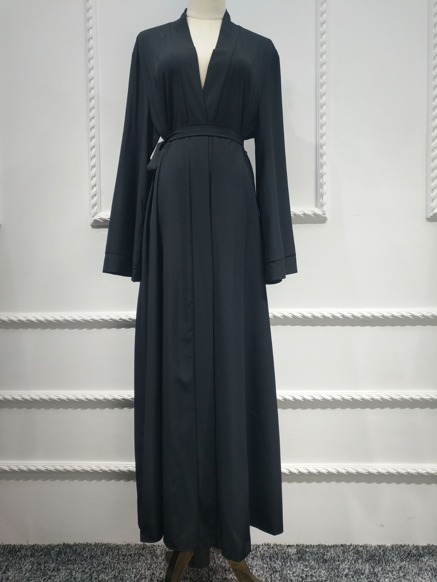 Dubai Robe Solid Cardigan Dress