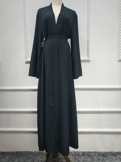 Dubai Robe Solid Cardigan Dress