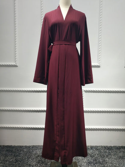 Dubai Robe Solid Cardigan Dress