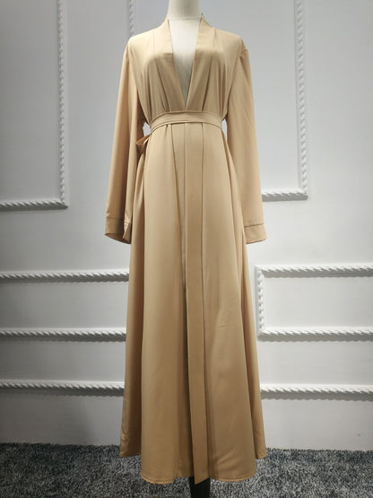 Dubai Robe Solid Cardigan Dress