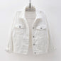 Women'S Plus Size Denim Jacket White
