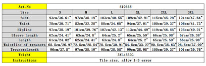 Women's Fashion Color Printed Shirt Suit Two-piece Set