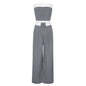 Contrast Color Vest Wide-leg Suit Pants Fashion Casual Two-piece Suit