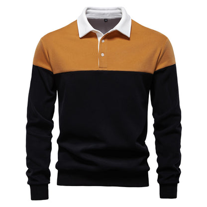 Men's Casual Long-sleeved Polo Collar Sweater