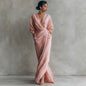 Womens V-neck Waist-cinching Dress