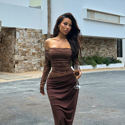 Women's Lace Off-Shoulder Dress