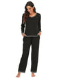 Women's Pajamas Long-sleeved Trousers Home Wear Two-piece Set