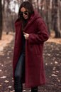 Autumn Winter Fashion Elegant Long Coat Woman Plush Warm Faux Fleece Coat Women Teddy Jacket Female Teddy Coat Outwear Ladies