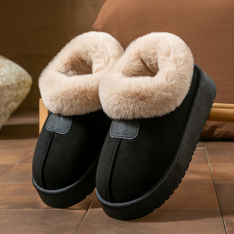 Ankle Wrap Cotton Slippers Women's Fashion Thick Snow Boots