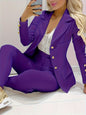 Women's Solid Color Temperament Commute Casual Suit