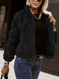 Summer Rabbit Fur Faux Leather Zipper Cardigan Plush Warm Coat