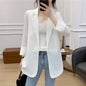 Women's Blazer Jacket Suit Coat Single-breasted Stand Collar Tops Slim Outerwear Temperament Office Jacket