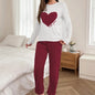 Women's Love Pajamas Two-piece Trousers Long Sleeve Loose And Comfortable