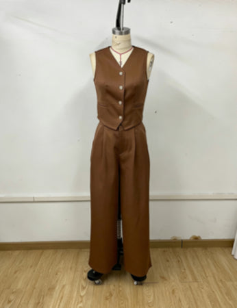 Lightweight Professional-style Commuter Fashion Women's Vest Paired With Trousers