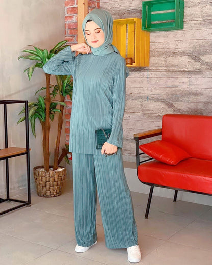 Ethnic Style Loose Casual Pleated Suit Southeast Asian Arab Women's Clothing