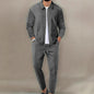 Men's Spring And Autumn Zipper Pocket Lapels Slim-fit Cardigan Men's Clothing Jacket Suits