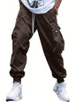 Multi-pocket Cargo Pants Men's Casual Hip-Hop Drawstring Trousers Outdoor Streetwear Sports Pant