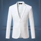 Spring And Autumn Solid Color Casual One Button Men's Small Suit