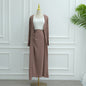 Fashion Solid Color Cardigan And Skirt Two-piece Set