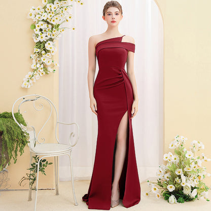 Female Temperament Ladies Banquet Long Fish Tail Dress