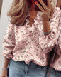 European and American new long-sleeved ruffled shirt