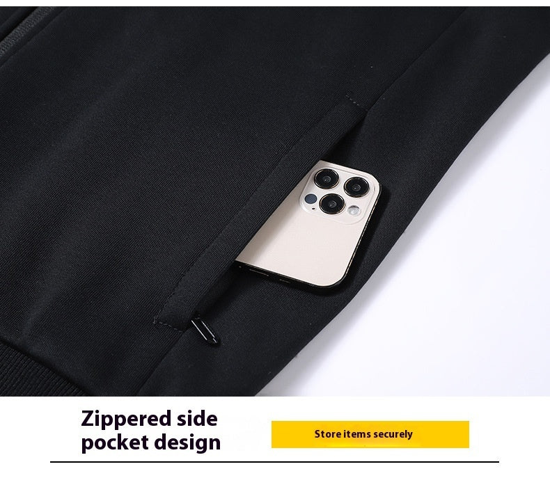 Pure Cotton Solid Color Leisure Sports Suit Autumn And Winter