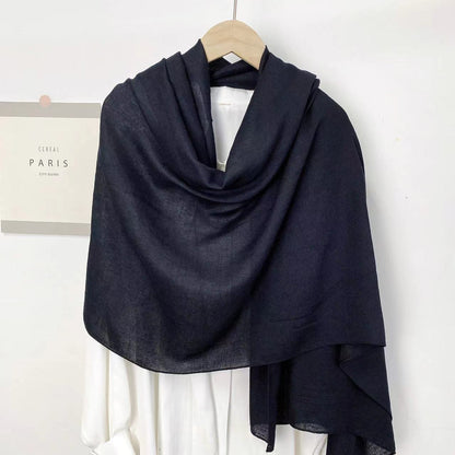 Monochrome Long Scarf Warm Shawl Solid Color Casual Scarf