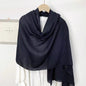 Monochrome Long Scarf Warm Shawl Solid Color Casual Scarf