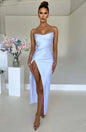 Women's Slit Satin Slip Dress