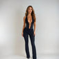Lash Rope Lace Up Slim Fit Jumpsuit See-through
