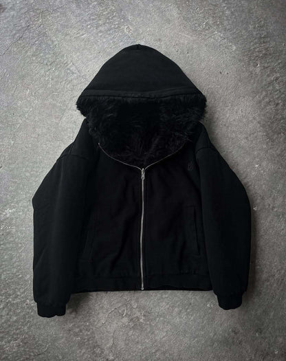 Positive And Negative Wearable Fashion Hooded Cardigan Simple Street Warm And Simple