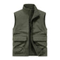 Men's Outdoor Double-sided Wear Velvet Vest Multi-pocket Leisure Cargo