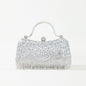 Rhinestone Tassel Portable Chain Box Dinner Bag Women